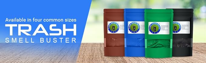95 Gallon Trash Can Cover Odor Eliminating Bag with Elastic Band Chemical Free Durable Outdoor Garbage Deodorizer 3 Pack