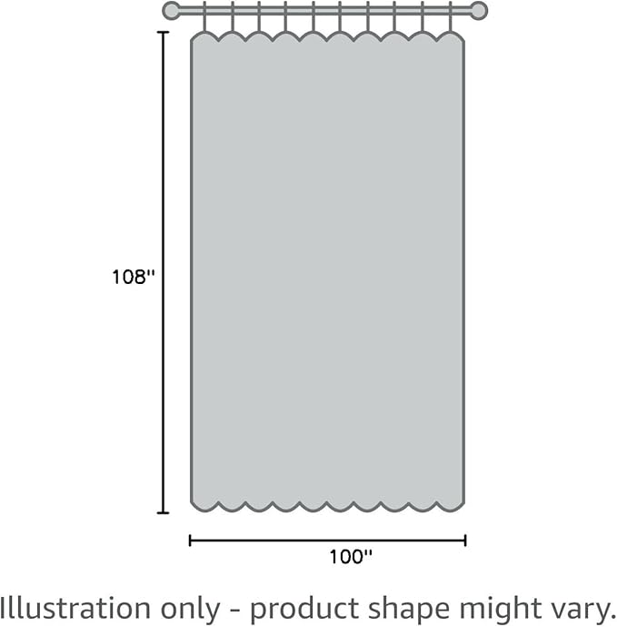 Joydeco Blackout Patio Sliding Door Curtains 108 Inches Long, Grommet Privacy Room Divider Curtains, Extra Wide Thermal Blackout Drapes for Bedroom Living Room (Greyish White 100Wx108L, 1 Panel)