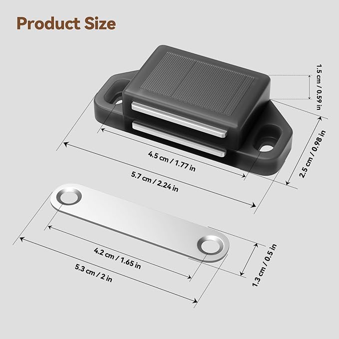 Cabinet Magnetic Catch Door Latch 30LB for Kitchen Drawer Magnets to Stay Closed Magnetic Catch Closet for Drawer(Black 18 Pack)