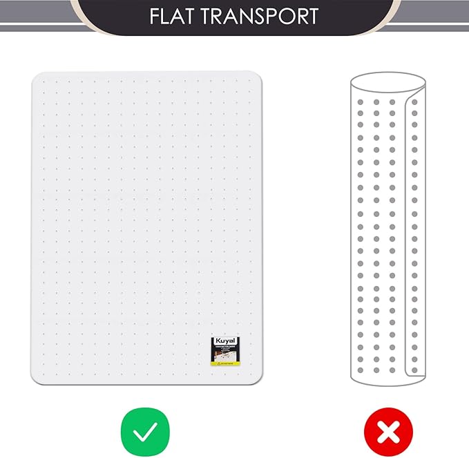 Kuyal Office Chair Mat for Carpet, 48x60 Clear Heavy Duty Computer Chair Mat, Under Desk Protector Carpeted Floors Mat, Easy Chair Movement,Ship Flat