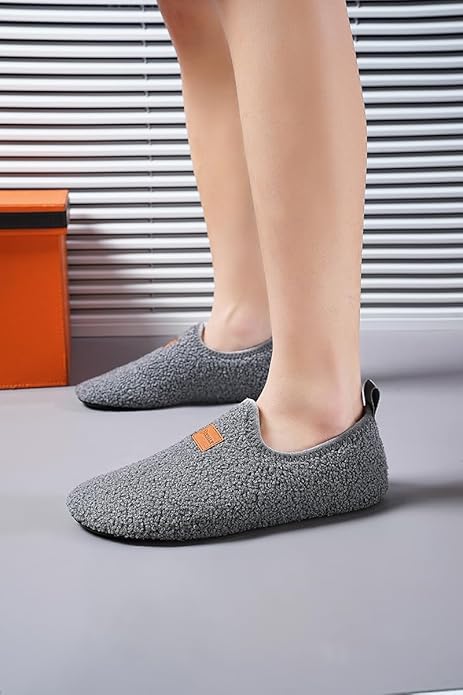 Adult Indoor House Slippers Socks Lightweight Non Slip Grip House Home Shoes for Women Men