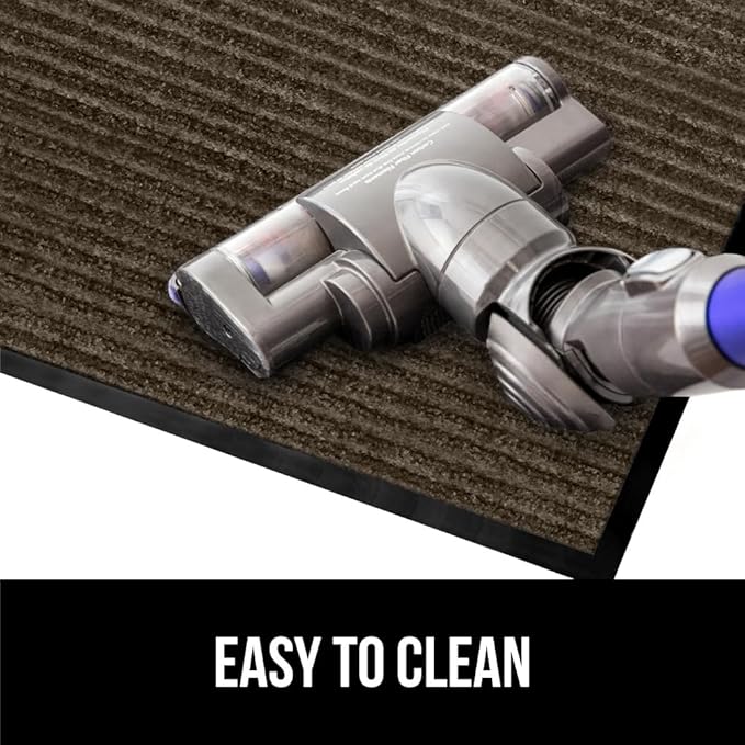 GORILLA GRIP Traffic Guard Door Mat, 2 Pack, Heavy Duty Waterproof Doormat, Commercial Office Space Welcome Mats, Stain and Fade Resistant, Low Profile, Strong Rubber Backing, 29x17, Brown