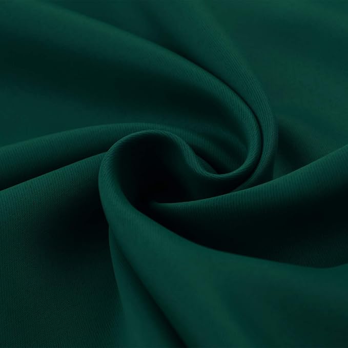 BGment Blackout Curtains 90 Inch Length 2 Panels for Living Room - Dark Green Thermal Insulated Room Darkening Drapes with Rod Pocket Christmas Decor for Bedroom, 52 x 90 Inch