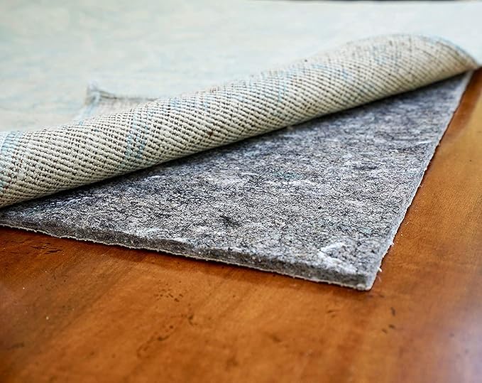 RUGPADUSA - Dual Surface - 9'10" x 12'10" - 1/4" Thick - Felt + Rubber - Non-Slip Backing Rug Pad - Safe for All Floors