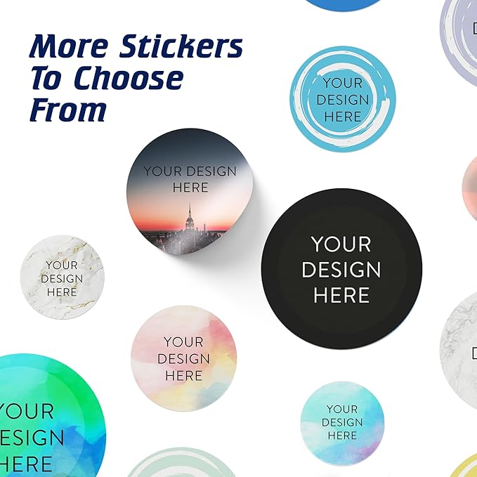 100 Custom Vinyl Stickers - Upload Your own Image, Text, Design, Logo - Personalized Logo Labels for Handmade, Packaging, Bottle, Jars, Candle, Brand Stickers (City, 1.5x1.5)