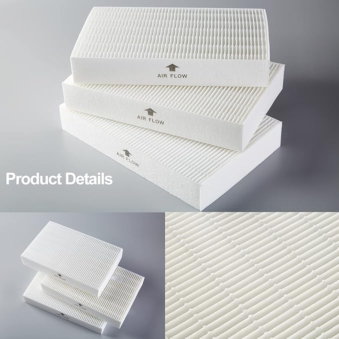 6 Pack HPA300 HEPA Filter Replacement for Honeywell Air Purifiers HPA300 Series, HPA300, HPA304, HPA8350, HPA300VP, HPA3300b, HPA5300, Replace HRF-R3, Pack of 6 HEPA R and 8 Pre filters A HRF-AP1