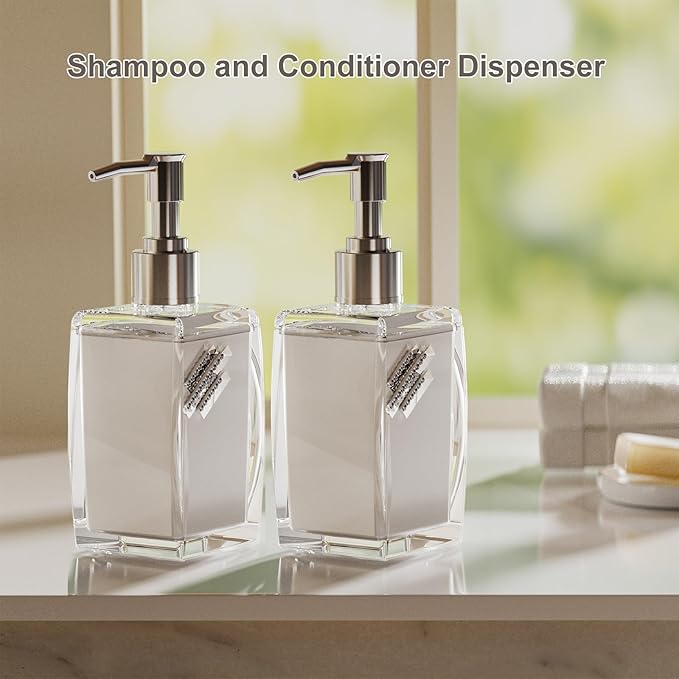 Blue Soap Dispenser with Refillable Plastic Pump for Bathroom Sink or Kitchen Counter, Ideal for Hand Soap, Liquid Soap, Dish Soap, or Lotion Use