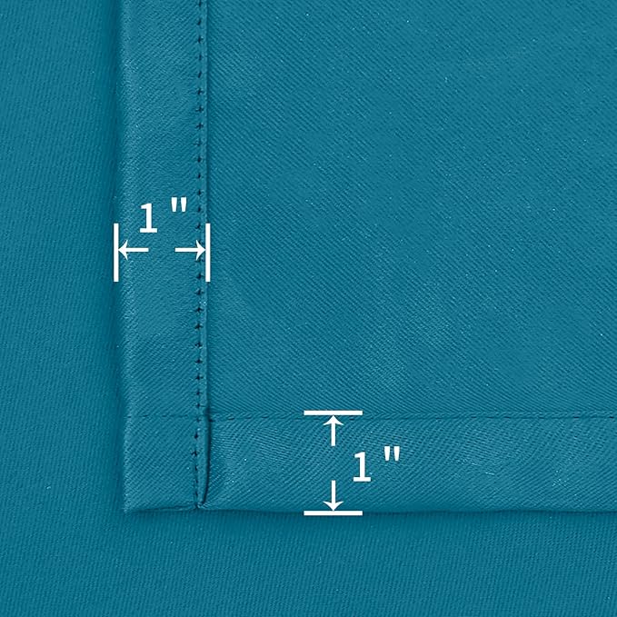 BGment Peacockblue Blackout Curtains for Bedroom 63 Inch Length 2 Panels - Thermal Insulated Window Drapes with Rod Pocket Room Darkening for Living Room, 42 x 63 Inch