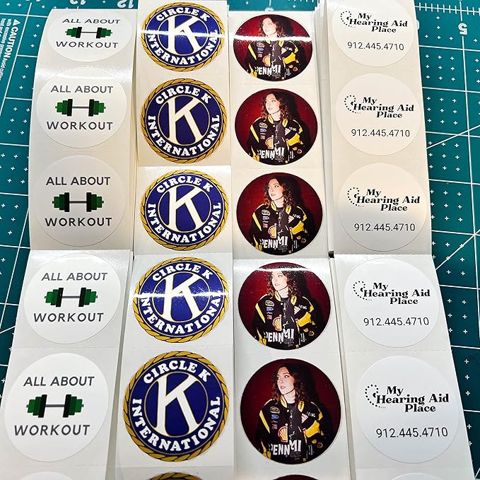 150 Custom Circle/Square BOPP Roll Labels- Personalized Stickers for Business Logo, Party, Wedding Favor, Baby Shower-Any Design Text + Image, Matte/Gloss Finish (3 * 2 Inch)
