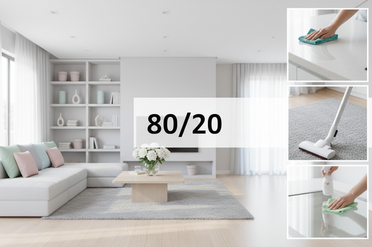 The 80/20 Rule of Cleaning: How to Get a Spotless Home in Half the Time