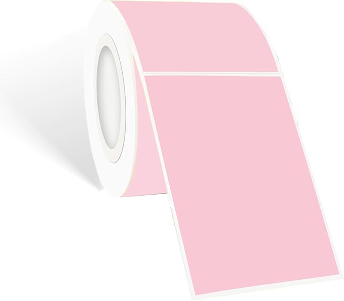 STARLIBOO Colored Labels Stickers 3 x 2 Inch, Rectangle Moving Labels Stickers, 250Pcs Garage Sale Price Stickers, Adhesive Moving Labels for Boxes(Pink)