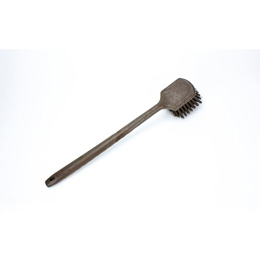 SPARTA 40501EC01 Plastic Large Scrub Brush, Kitchen Brush, Utility Brush With Long Handle For Cleaning, 20 Inches, Brown