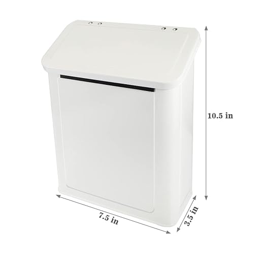 Picowe Magnetic Laundry Storage, Large Metal Lint Holder Bin with Lid for Laundry Room, Space-Saving Trash Container Hanging on Dryer, Washer or Wall Mount Trash Bin (White)