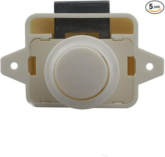 Encell Set of 5 Push Button Latch Cupboard for RV Camper Motor Home Caravan