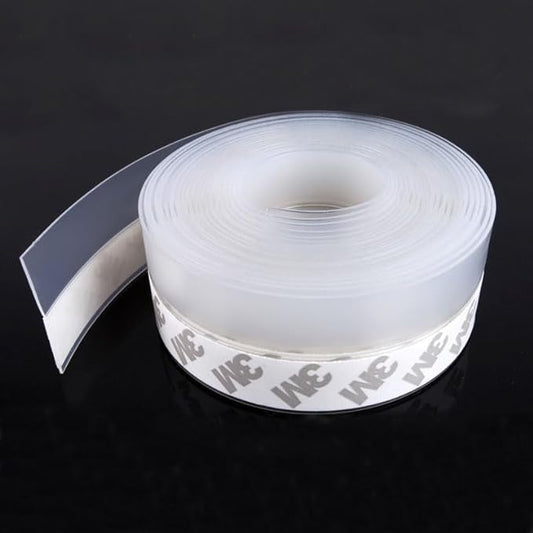 TAROSE Weather Stripping, Silicone Door Seal Strip Door, Window, Transparent 16 Feet Long (Width 45mm)