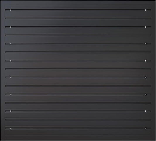 NeatiEase Slatwall Panel Wall Storage Systems, 4 x 4ft Slat Wall Paneling Garage Wall Organizer, Heavy Duty Wall Mounted PVC Wall Rack (Black)