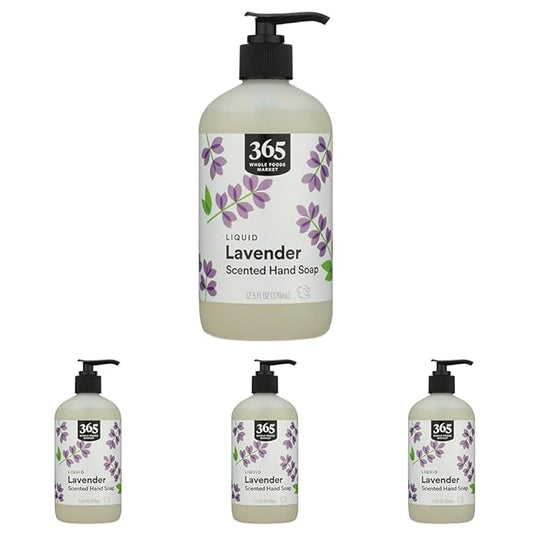 365 by Whole Foods Market, Hand Soap Liquid Lavender, 12.5 Fl Oz (Pack of 4)