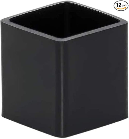 12 Pcs Black Square Anti-Slip Rubber Leg Tips Chair Leg Caps Furniture Floor Protectors Chair Table Bar Stool Leg Covers Furniture Leg Cube Feet 1.97 Inch x 1.97 Inch (50 x 50mm)