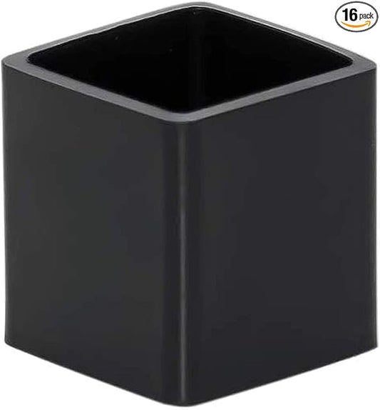 Still Awake 16 Pcs Black Square Anti-Slip Rubber Leg Tips Chair Leg Caps Furniture Floor Protectors Chair Table Bar Stool Leg Covers Furniture Leg Cube Feet 0.79 Inch x 0.79 Inch (20 x 20mm)