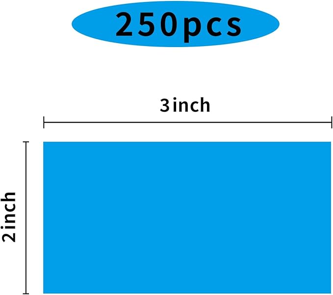 STARLIBOO Colored Labels Stickers 3 x 2 Inch, Removable Rectangle Moving Labels Stickers, 250Pcs Garage Sale Price Stickers, Adhesive Moving Labels for Boxes(Blue)