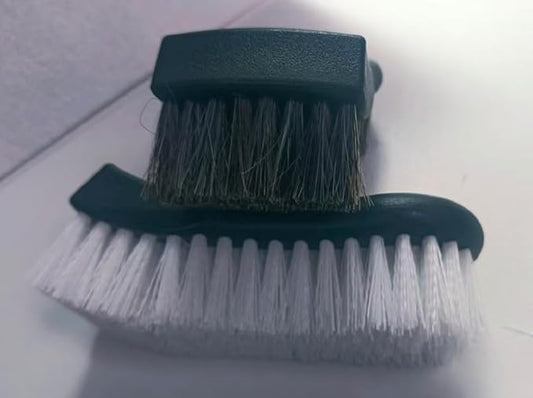 Upholstery Brush Set, Convertible Top Brush, Cleaning Brush for Leather,Carpet, Car and Long Bristle Horse Hair Car Cleaning Brush for Car Interior Leather Seat and Home Furniture