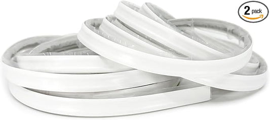 InstaTrim New & Improved Self-Adhesive Caulk Trim, 1/2" x 10', 2-Pack, Flexible, Waterproof, Stain Resistant for Bathroom, Floors, Walls, DIY Project, White