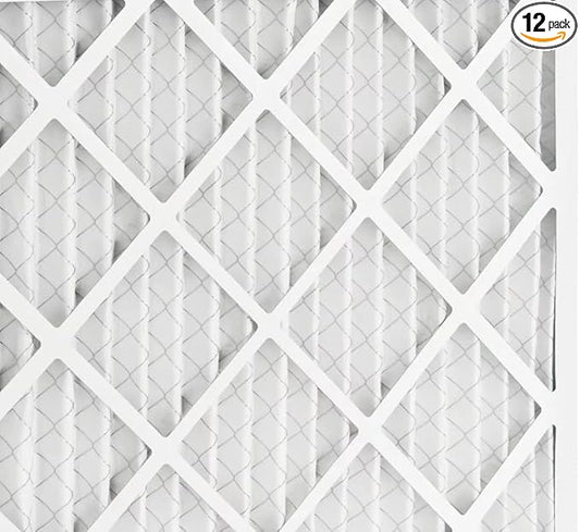 BNX TruFilter 20x22x1 Air Filter MERV 13 (12-Pack) - MADE IN USA - Electrostatic Pleated Air Conditioner HVAC AC Furnace Filters for Allergies, Pollen, Mold, Bacteria, Smoke, Allergen, MPR 1900 FPR 10