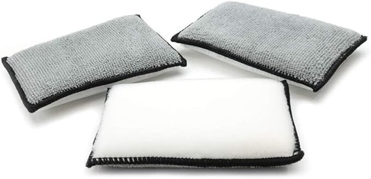 Autofiber Scrub Ninja Scrubber Sponge 3 pack White and Grey - 5"x3.5"