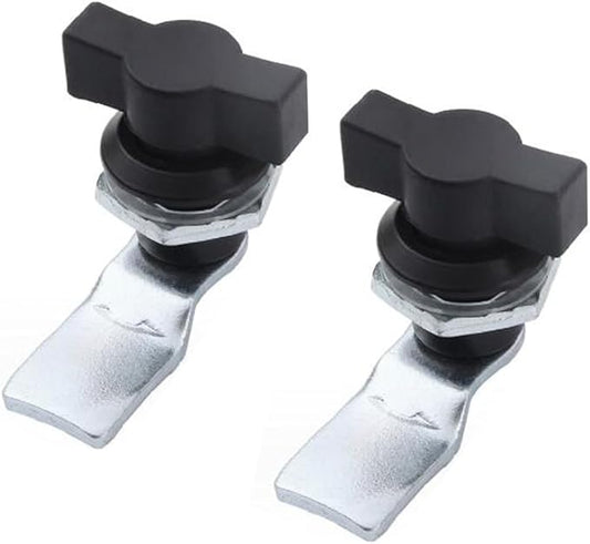 WJSKDQ 2pcs Thumb Operated Offset Cam Lock Thumb Cam Lock for Machine Cabinet Drawer Black_1