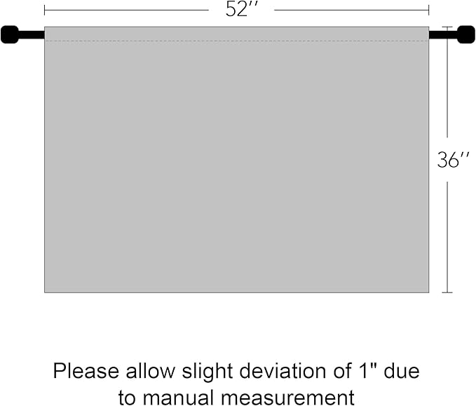 RYB HOME Bedroom Curtains Short - Blackout Privacy Energy Saving Curtains for RV Bunk Camper Bathroom Basement Kitchen Door Window Decor, 52 inch Width x 36 inch Length, Sand, 2 Pcs