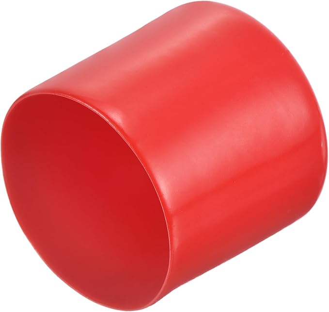uxcell 20pcs Rubber End Caps 45mm ID Vinyl Round Tube Bolt Cap Cover Thread Protectors Red