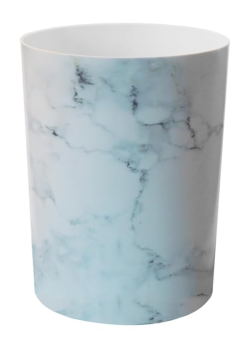 Feisco Small Trash Can for Bathroom, 2 Gallon Trash Can Trash Bin Wastebasket Garbage Can for Kitchen,Bathroom Office, Bedroom,Dorms,Laundry Room (White, 1 Pack)