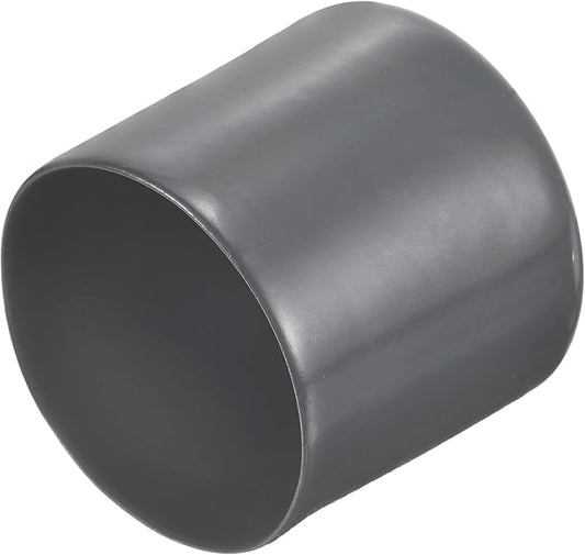 uxcell 20pcs Rubber End Caps 49mm ID Vinyl Round Tube Bolt Cap Cover Thread Protectors Dark Grey
