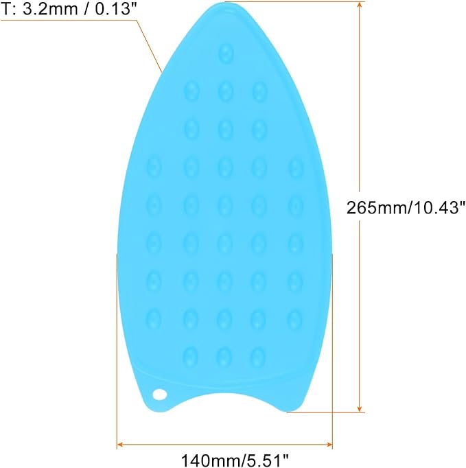 HARFINGTON 2pcs Silicone Iron Rest Pad, Multipurpose Iron Hot Resistant Mat Iron Rest Plate for Ironing Board Hot Heat Resistant Steam Compact Mat, Blue