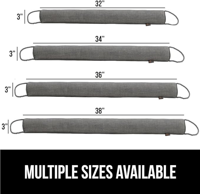 GORILLA GRIP Door Draft Stopper for Bottom of Doors, Weather Stripping Seal Blocks Hot Air, Noise, Bugs, Keeps Cold AC in, Sound Proofing Easy Install Gap Filler, Home Essentials, 32 Inch, Slate Gray