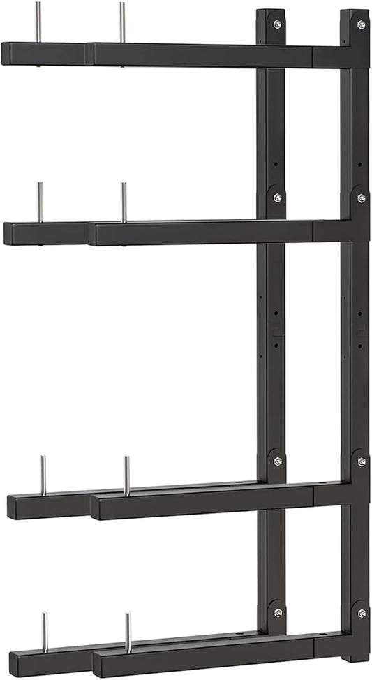 Lumber Storage Rack, Upgrade Cantilever Folding Lumber Rack Wall Mount, Metal 8 Level 32 Inch Plywood Scrap Wood Storage Rack