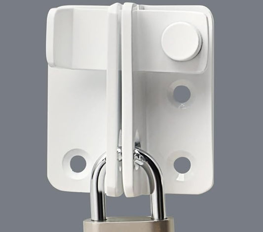 Alise Flip Latch Gate Latches Slide Bolt Latch Safety Door Lock Catch for Barn Cabinet Pet Cage Garden Bathroom Garage Window Sliding Door,Stainless Steel White Finish MS3006R-W