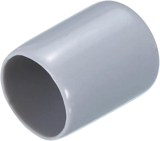 uxcell 20pcs Rubber End Caps 15mm ID Vinyl PVC Round Tube Bolt Cap Cover Screw Thread Protectors Grey
