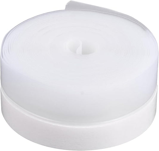 Silicone Seal Weather Stripping Tape 33 Feet Strip Bottom Draft Insulation Stopper Tape Weatherproof Soundproof for Door or Window Bathroom Shower Glass Gaps（35mm*10m