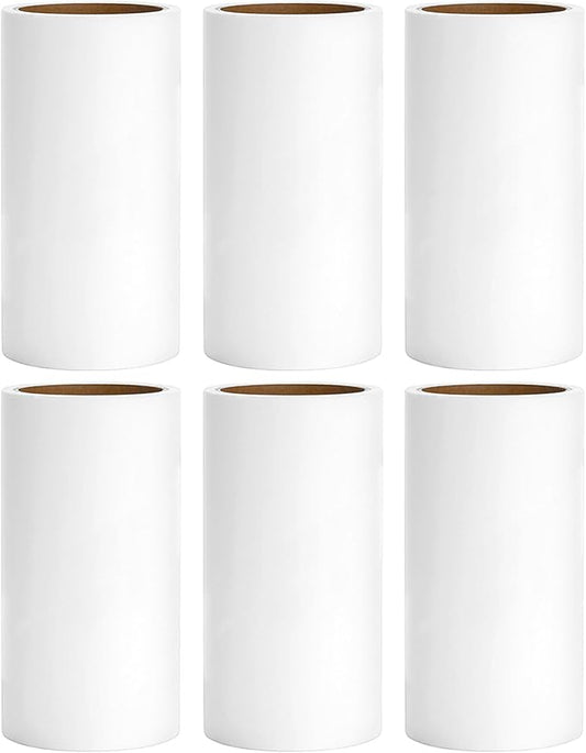 4 inch Lint Roller Refills Compatible with Evercare Extra Sticky Pet Lint Roller Replacement Refills 60 Sheets Each Roll 6-Pack 360 Sheets Total (1 1/2'' Inside Dia.)