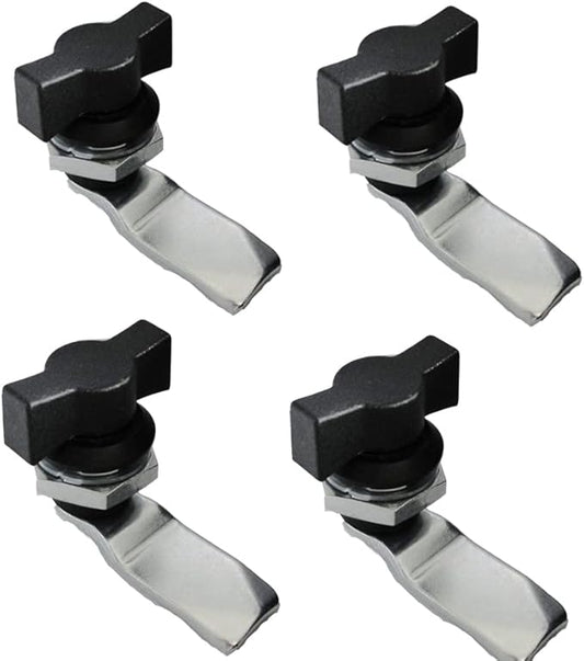 WJSKDQ 4pcs Thumb Operated Offset Cam Lock Thumb Cam Lock for Machine Cabinet Drawer Black_3