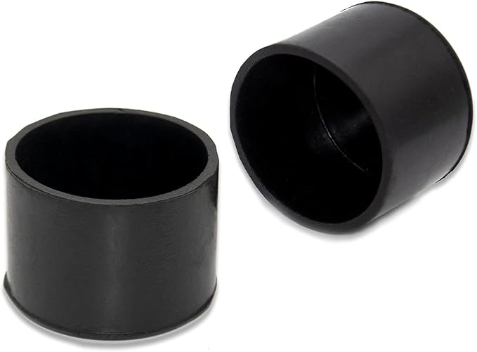 Flyshop 4 Pieces 45mm Rubber Chair Leg Caps Round, Protective Caps for Chair Legs, Floor Protectors, [Non-Slip & Noise Reduction], Durable Chair Socks, Black Furniture Feet Gliders