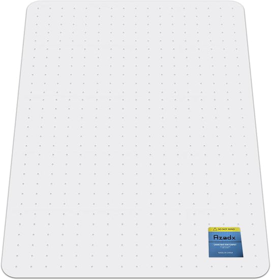 Azadx Heavy Duty Office Chair Mat for Carpet 51" x 63" Hard Material Chair Mat for Carpeted Floor Non-Slip Carpet Protector for Office Easy Glide Desk Floor Mat for Office Chair on Carpets 2 Pack