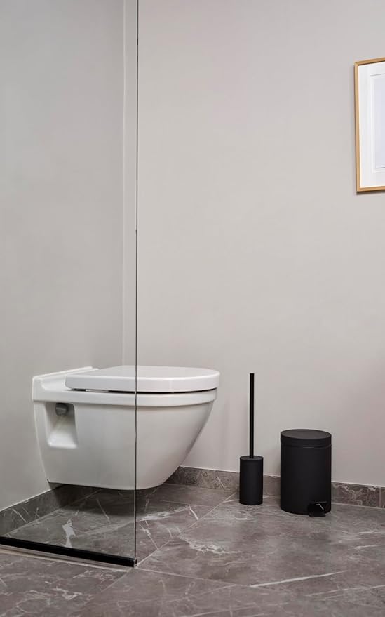 Zone SOLO 330240 Toilet Brush, Black, H: 17.6 inches (44.8 cm), D: 3.3 inches (8.4 cm), Toilet Brush