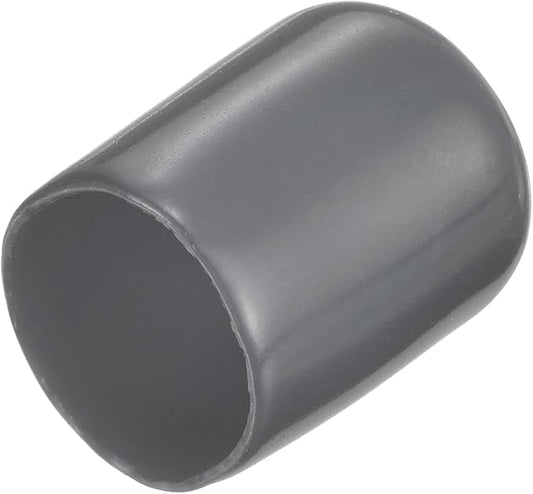 uxcell 20pcs Rubber End Caps 14.5mm ID Vinyl Round Tube Bolt Cap Cover Thread Protectors Dark Grey