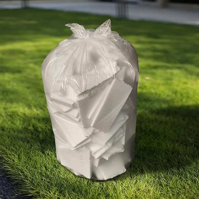 TYPLASTICS 40-45 Gallon Clear Trash Can Liners - 40" x 48" – High Density Garbage Bags - Case of 250 – Multipurpose for Office, Outdoor, Recycling, Industrial and Commercial