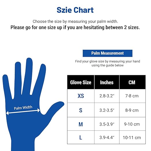 JMU Nitrile Gloves Large Case of 1200, Gloves Disposable Latex Free Bulk, 3.5 Mil, Violet Blue