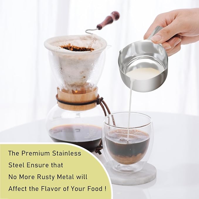 1PCS 1-1/2Cup (360ml, 12oz) Single Measuring Cup, Stainless Steel Measure Scoop, Metric and US Measurement, Dishwasher Safe