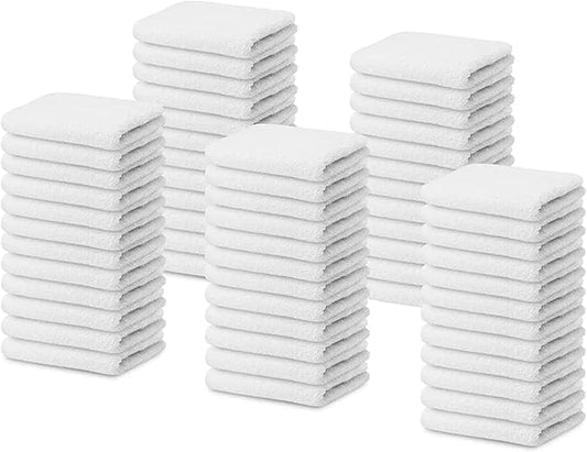 Bar Towels 14"x17" Terry Bar Mop Towels (White) – Absorbent and Durable, Multipurpose Cleaning Rags, Cotton Cleaning Towel, Terry Cloth Rags, Reusable Shop Rags
