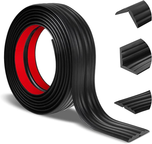 Wall Corner Protector Peel and Stick Corner Trim Molding Flexible Inside & Outside Wall Edge Guard Self Adhesive Moulding Trim for Edge Use, Black, 0.8” W x 40’ L